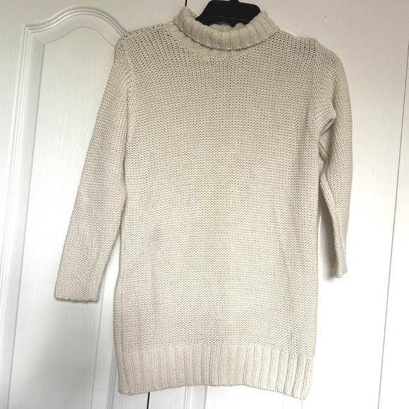 Lauren Ralph Lauren Sweaters - VINTAGE Ralph Lauren Cable Chunky Knit Turtleneck Sweater 3/4 Sleeve Ivory Small